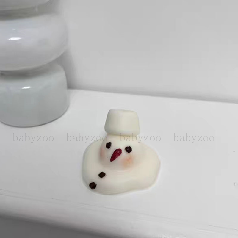 New Silicone Mold Candle Making Cute Abstract Melting Snowma