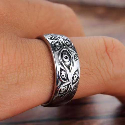 Punk Fashion Rings for Women Men Retro Hip-Hop Personality R