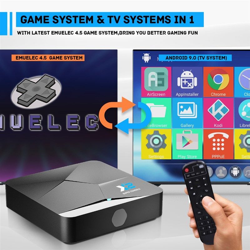 KINHANK Super Console X2 100000 Game Retro Game Console Supp