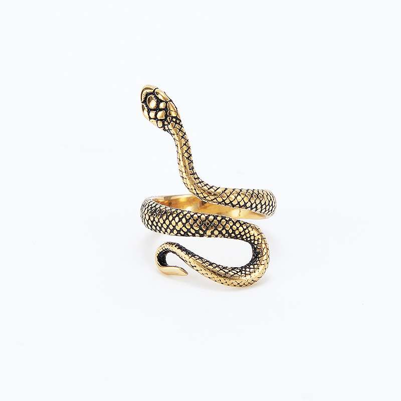 R0883-NK02 Ring Personality Vintage Snake Titanium Steel Rin