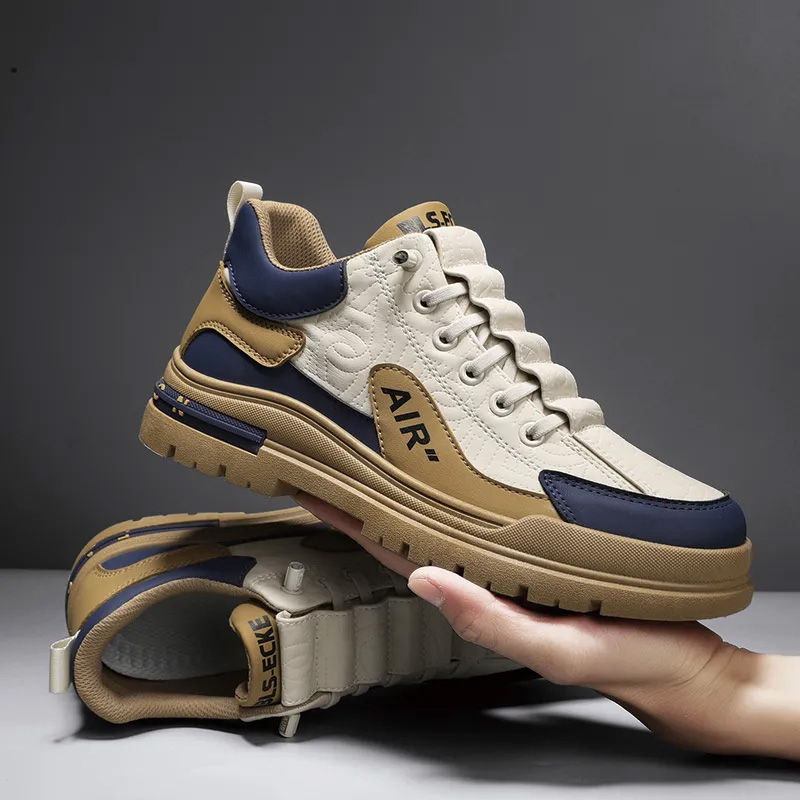 【2023爆款】新款秋冬季跑步鞋休闲运动鞋厚底皮面潮鞋网红爆款