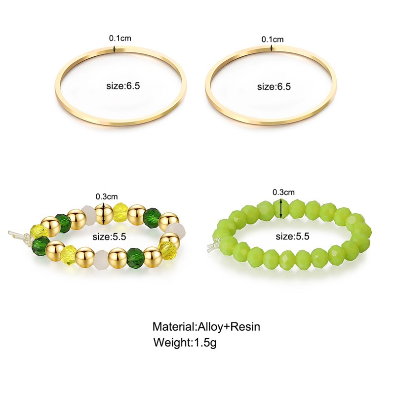 Fashion 4 piece ring rings women set girl4件套指环女 戒指