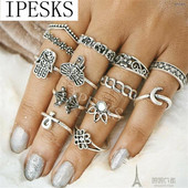 13pcs 戒指 rings sets gold