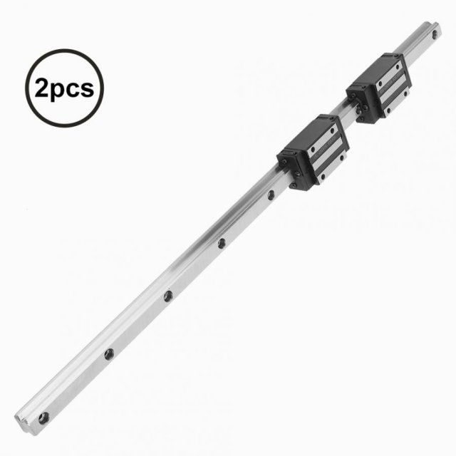 2Pcs HGR15-500mm Linear Rail Guide Rail 15mm Width & 4pcs Ca