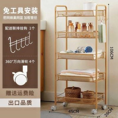 菜放仪器三层美甲店层架可移动神器推动式护理用品睫毛推车置物架