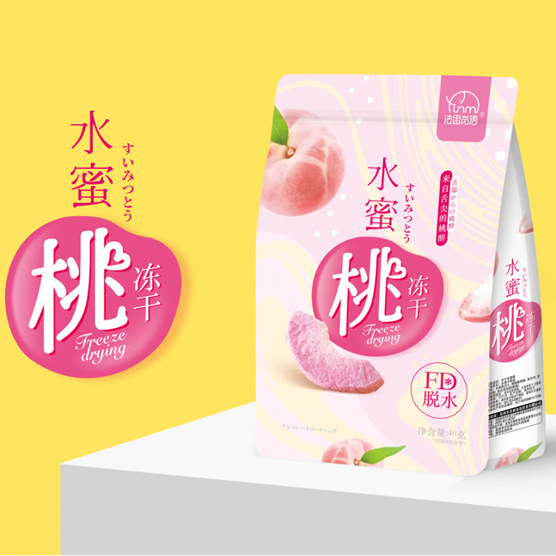 法思觅语冻干水蜜桃干休闲零食冻干水果果脯干40g水蜜桃香脆低糖