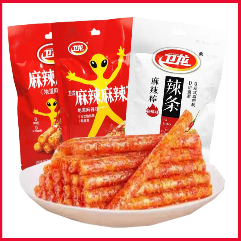 卫龙麻辣棒78g72g麻辣麻辣面筋辣条儿时怀旧 整箱x60袋 近期新货