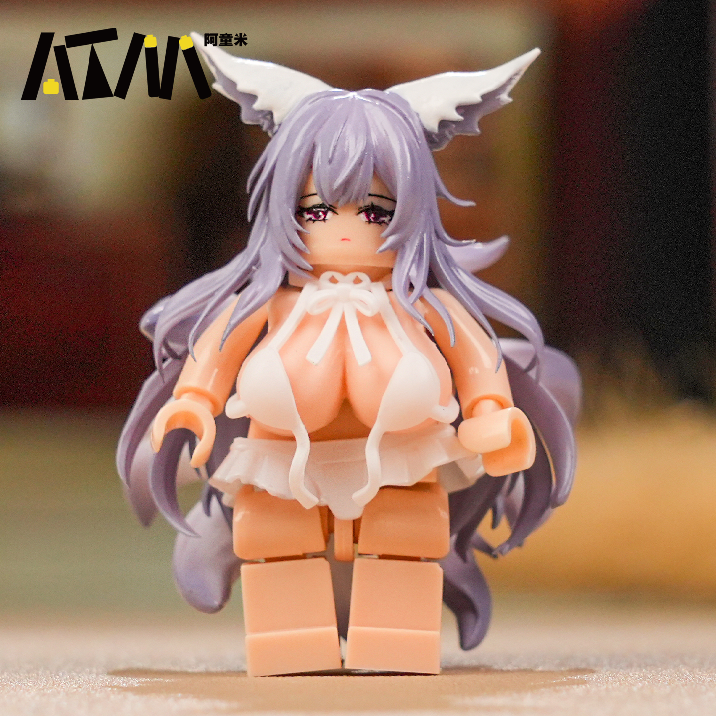 碧蓝航线信浓大胸不穿衣服美女性感乐高人仔积木泳装微缩手办玩具