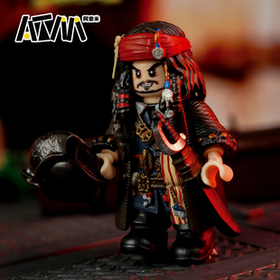 加勒比海盗杰克船长JACK黑珍珠电影系列乐高人仔积木玩具手办模型