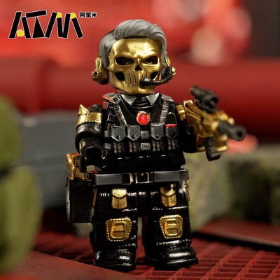 三角洲行动威龙手办红狼蚀金玫瑰骷髅大红模型的乐高人仔积木玩具