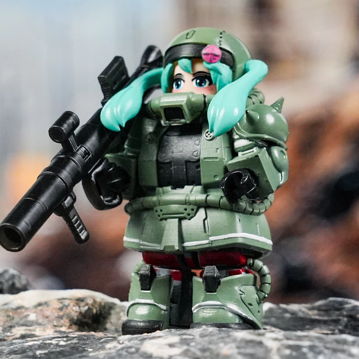 初音扎古高达装甲骑兵手办超帅机甲三角洲行动乐高人仔小积木玩具