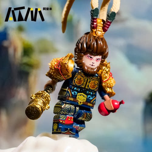 黑神话孙悟空乐高人仔齐天大圣美猴王六耳猕猴大师兄积木手办玩具