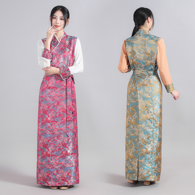 写真大码长裙修身显瘦藏族服装