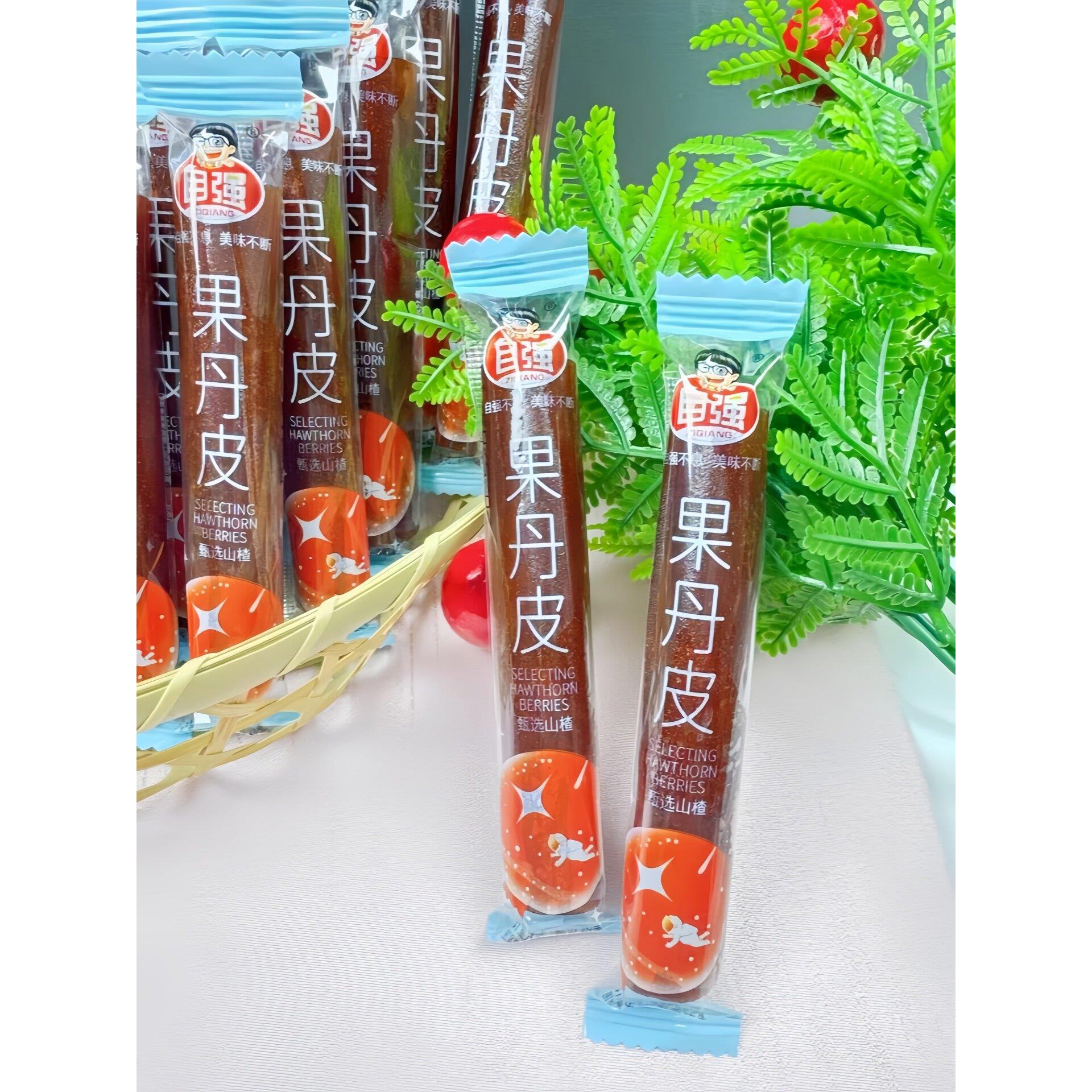 自强山楂条果丹皮独立包装散装夹心山楂卷单皮怀旧零食蜜钱山楂糖