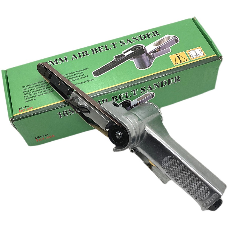 气动砂带机10*330气动打磨机抛光机环布砂带机手持式小型AT-480