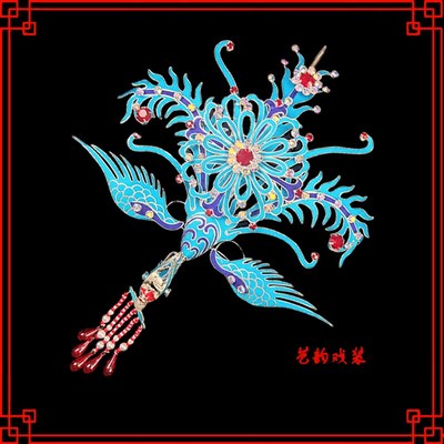 极速戏曲点绸头面戏剧京剧昆曲古装头饰南派点绸头面海派点翠青衣