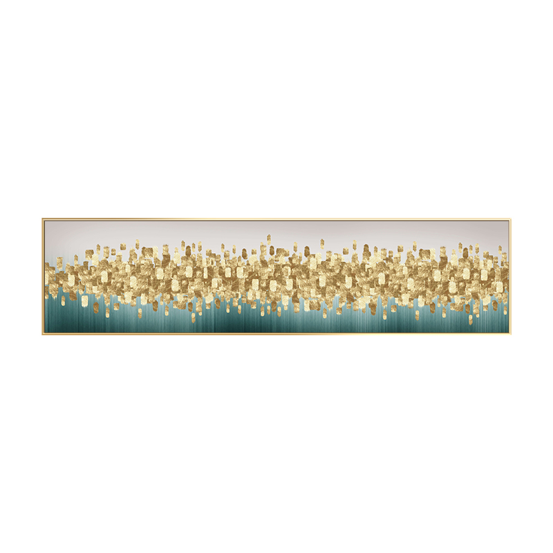 金箔发财树北欧轻奢床头画现代客厅背景装饰画主卧卧室美式挂画图片