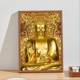 南无燃灯古佛画像摆台过去佛燃灯佛佛像挂画供奉桌面摆件结缘定制