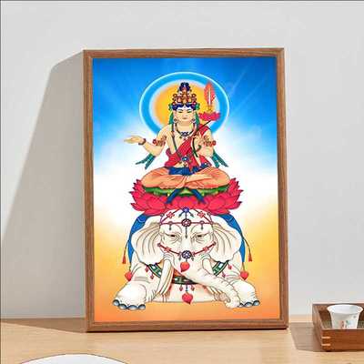 寺庙结缘佛堂摆台装饰挂画