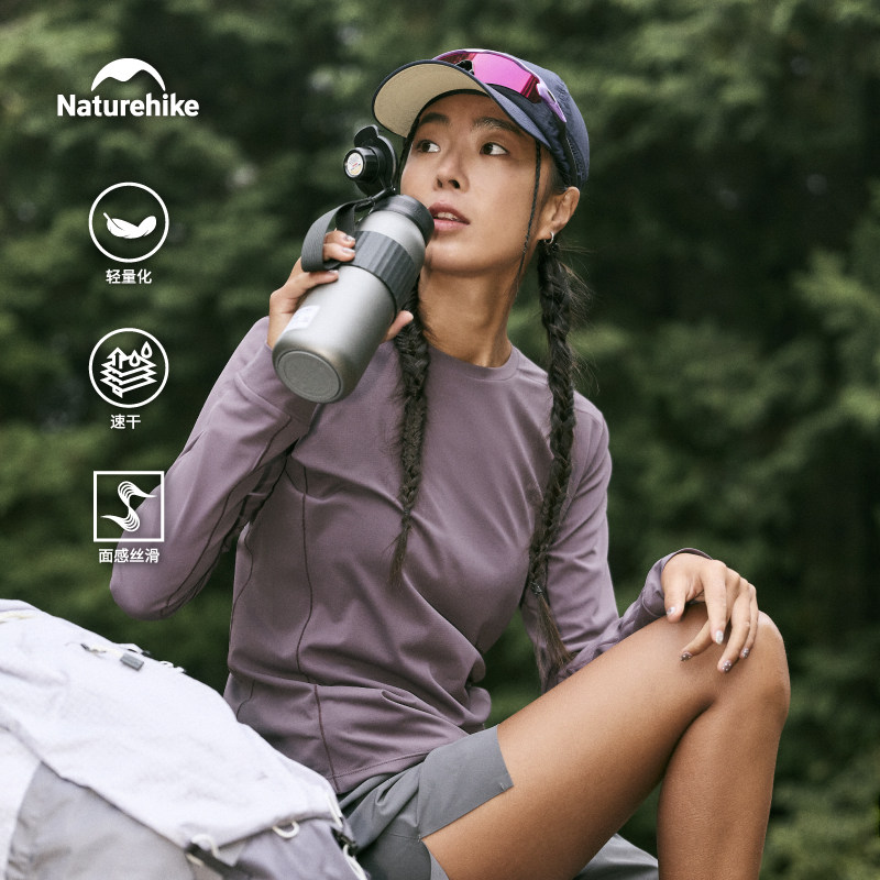 挪客春夏户外登山服徒步女爬山防晒上衣吸湿速干速干运动长袖T恤