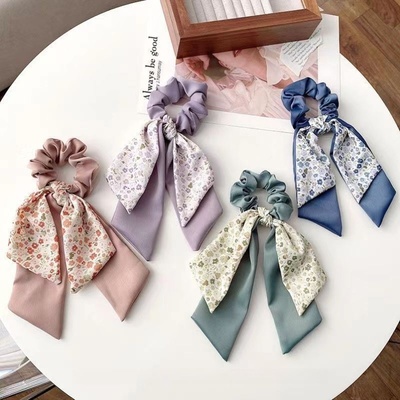 马尾发绳扎头发蝴蝶结头饰发带头绳女夏季高颜值发饰丝巾可爱飘带