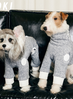 KOKI宠物打底四脚衣防静电抗起球秋冬加绒保暖防风磨毛卫衣中小型