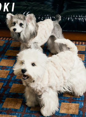 KOKI宠物秋冬外套马甲背心棉服皮毛一体保暖防风新款中小型雪纳瑞