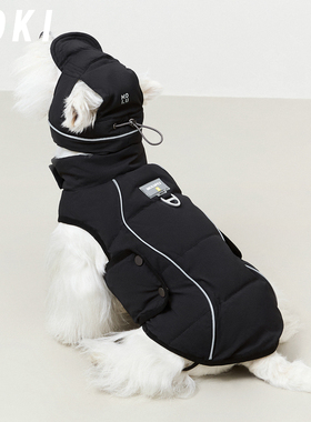 KOKI宠物羽绒服90白鹅绒秋冬保暖技能防风防寒冬季连帽中小型犬