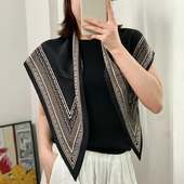 气质大三角披肩丝巾女高级感2025新款 腰果花装 饰领巾女腰间三角巾