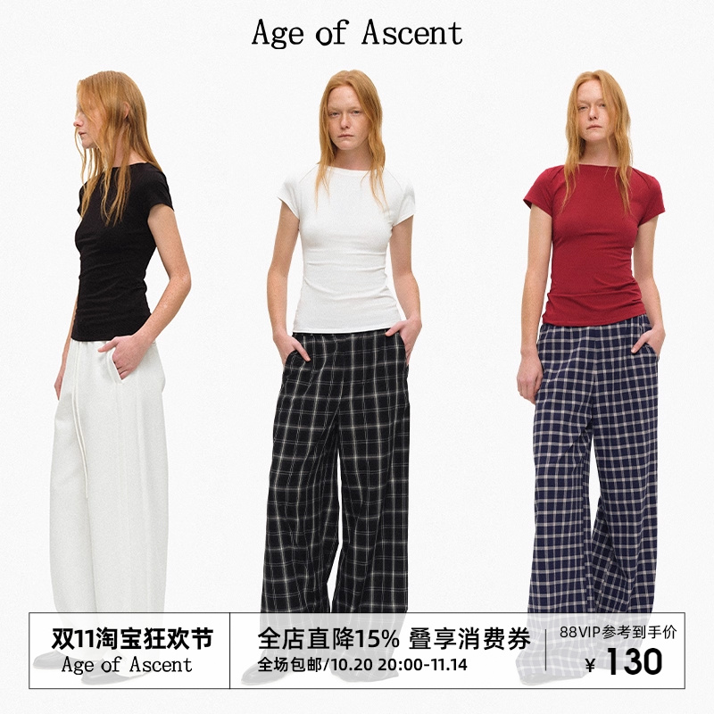AgeofAscent正肩运动短袖T恤女