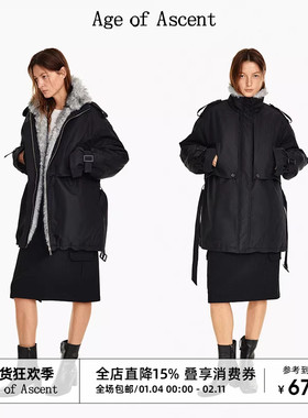 Age of Ascent 冬季加厚派克服外女设计感套棉袄毛领极寒保暖棉衣