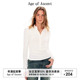 修身 Age 显瘦弹力收腰针织打底上衣 秋季 白色Polo领长袖 Ascent