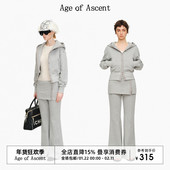Age 休闲连帽卫衣 小众多纽扣拼料门襟短款 Ascent