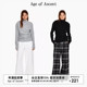 新款 Age 上衣 高领廓形捏褶设计感磨毛针织打底衫 女秋季 Ascent