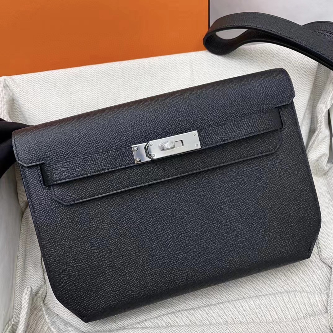 2025新款真皮手掌纹depeches凯莉公文包大容量男女通用手提单肩