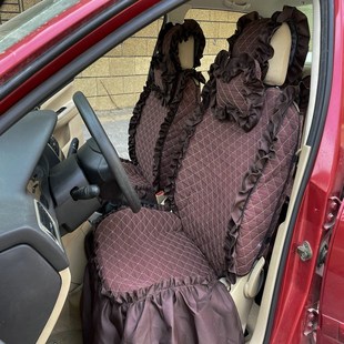 四季 订做女神款 通用汽车座垫套精密布艺花边全包T汽车坐垫公主女