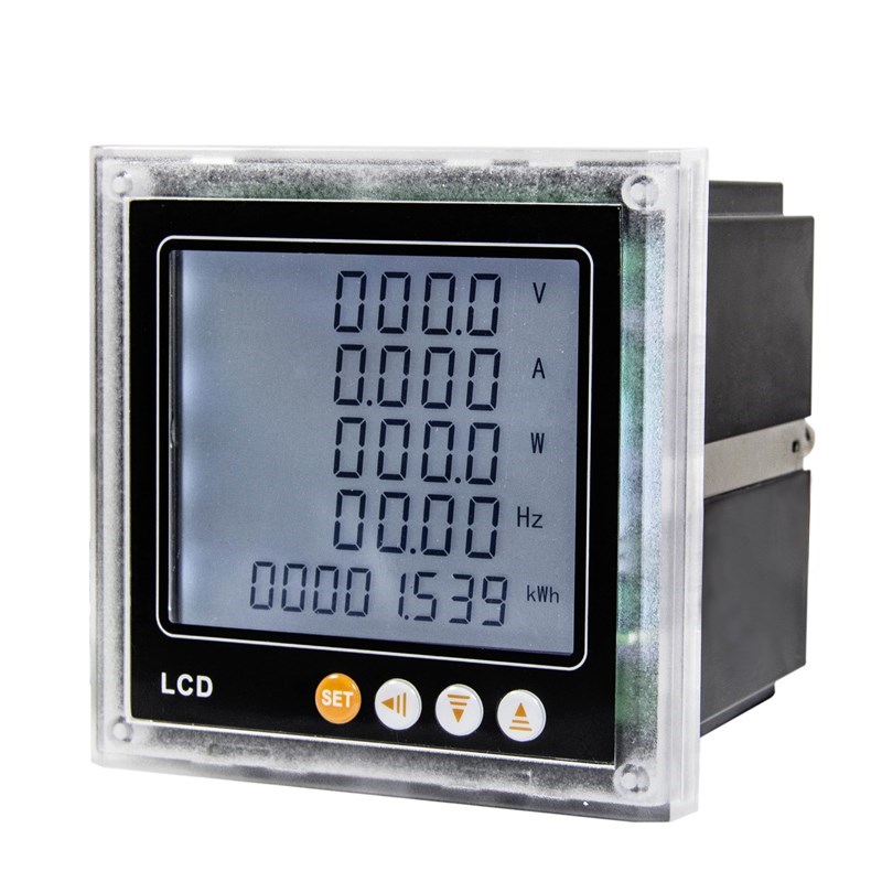 三相电流a电压电能液晶t多功能电力仪表数显功率频率因数485通