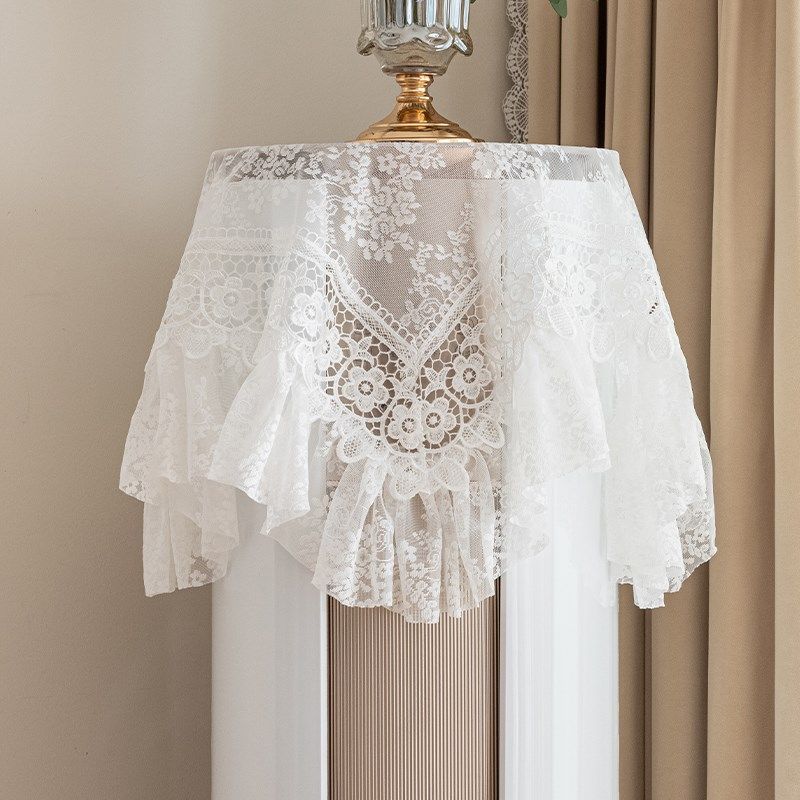 法式复古蕾丝空调盖巾q刺绣开机不取圆柱空调防尘罩客厅多用盖布,居家布艺,万能盖巾,淘宝优惠券,粉丝福利购,淘宝优惠卷