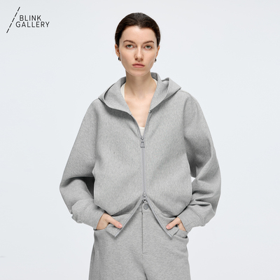BLINK/爆款日本进口重磅空气层双头拉链卫衣外套高阶运动解构上衣