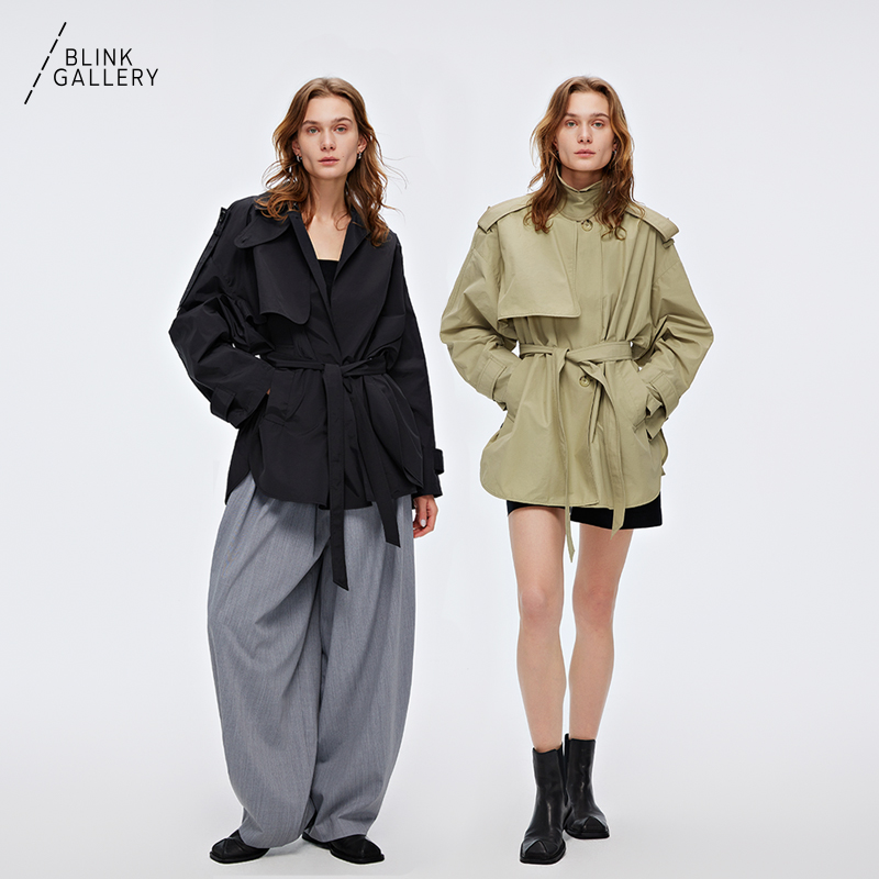 BLINK/ 「伦敦生活」英伦老钱风复古高级短风衣外套