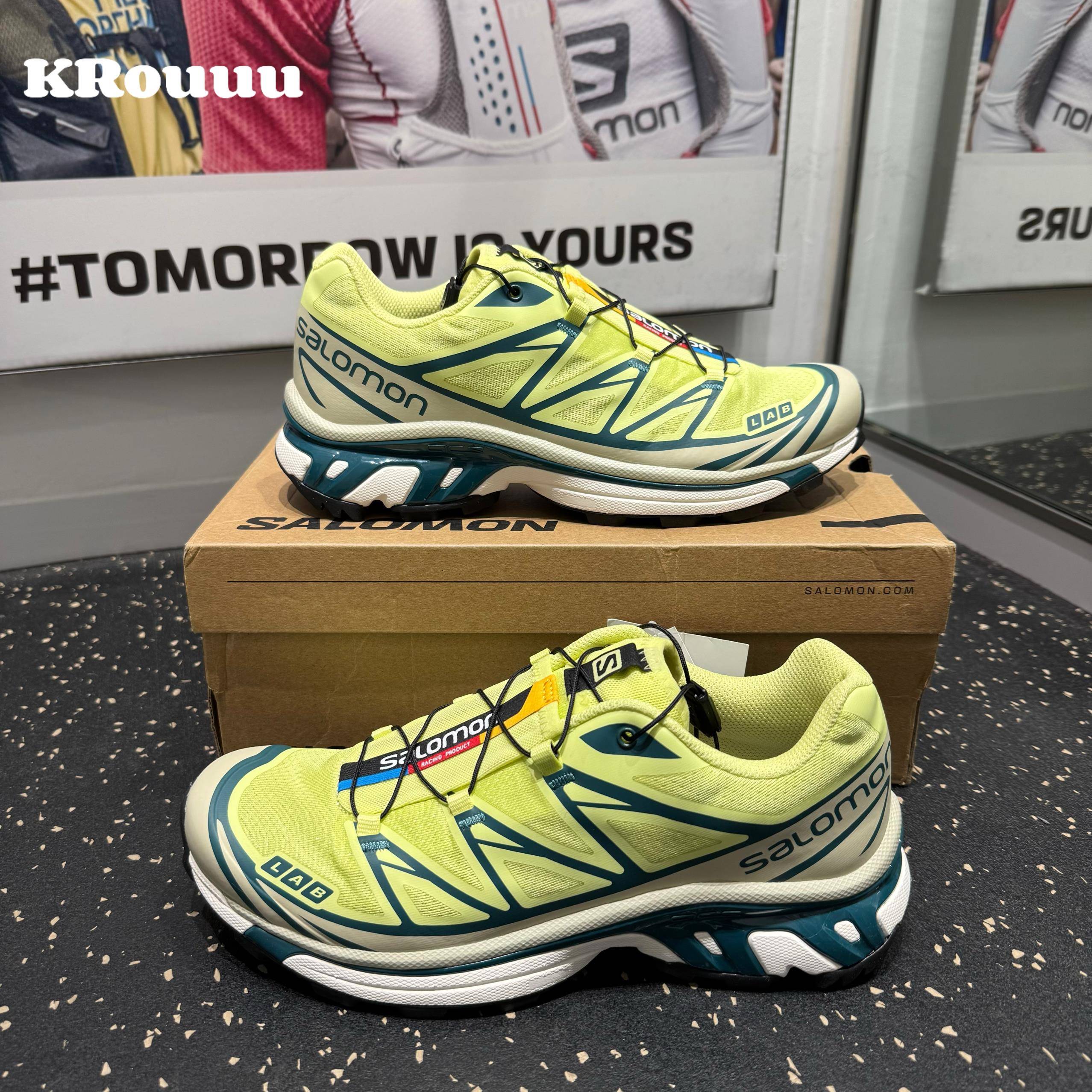 Salomon萨洛蒙XT-6男女户外登山徒步鞋荧光黄透气支撑抓地运动鞋