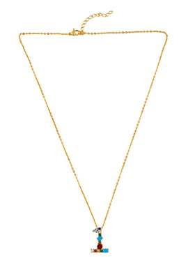 Ins wind inlaid color zircon number necklace 0-9 pendant luc