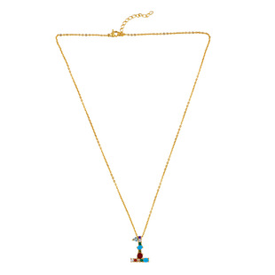 necklace luc inlaid pendant number zircon color wind Ins