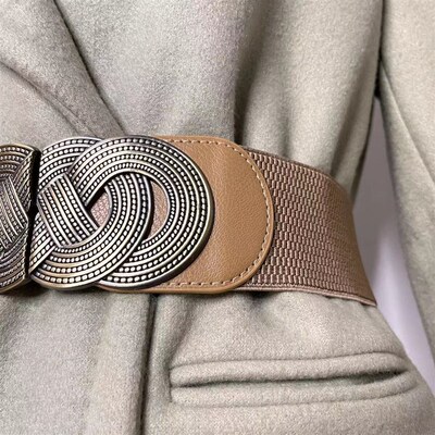 Wide Elastic Waist Belt Ladies Retro Fashion Cinch Stchy Sty