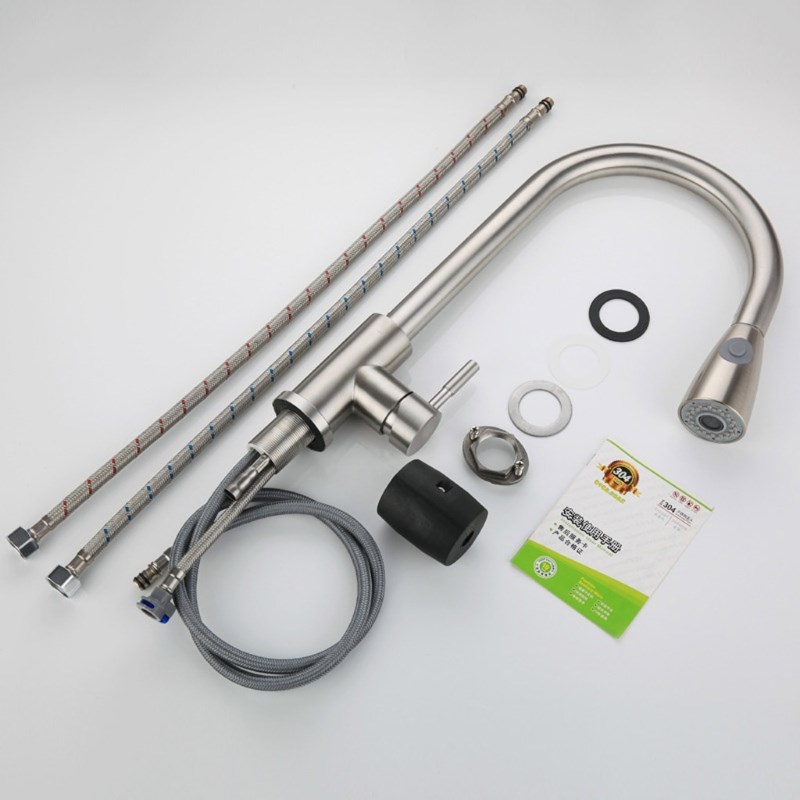 1/2 Stainless Steel Kitchen Sink Faucets with Pull Down S