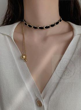 ~Cloth wound Circle Necklace womanhood temperament clavicle