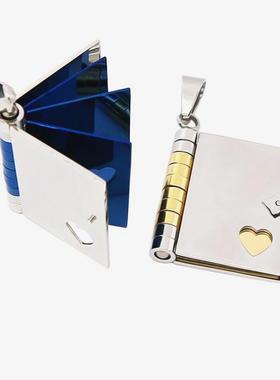 项链吊坠钛钢情侣饰品男女男楞严咒挂件大悲咒结缘护身经书嘻哈潮