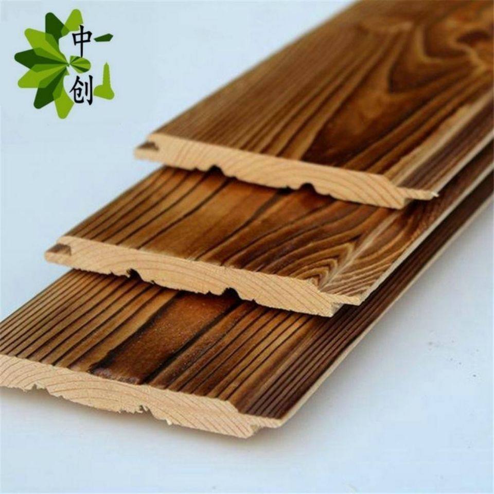 碳化实木免漆桑拿板室内客厅吊顶墙面墙裙装修扣板护墙板吊顶材料