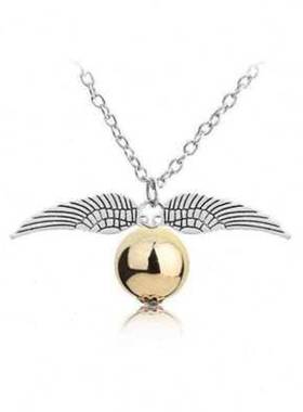 The snitch gold necklace of harry and the golden snitch of
