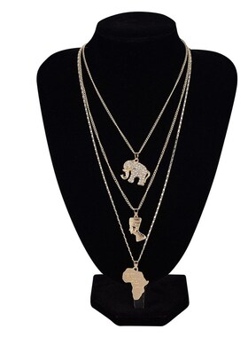 Fashion Simple Alloy Human Head Elephant Pendant Ladies Neck